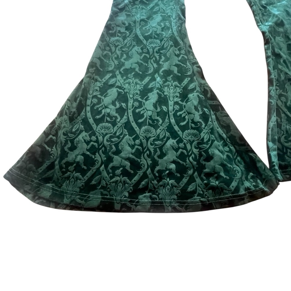 Killstar Dark Dynasty Emerald Green Flair Pants Size Small - Picture 6 of 9